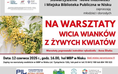 Warsztaty wicia wianków z żywych kwiatków
