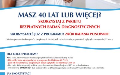 Bezpłatne badania 40+